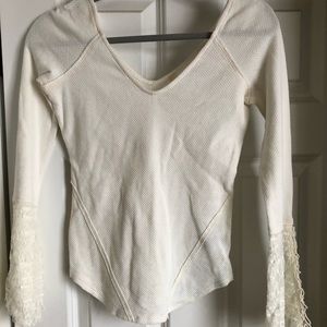 Free people white long sleeve